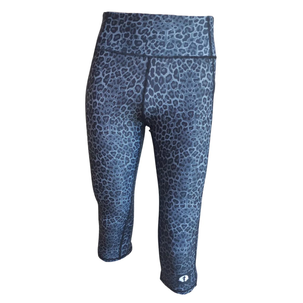 Funky Pants High Waist 3/4 Length Leggings - Animal Spots edition featuring comfortable high waist fit with colourful material.