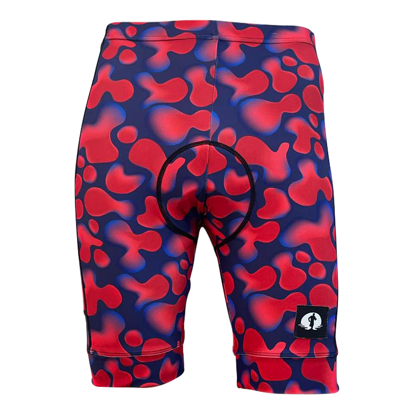 Funky Pants Regular Fit Cycling Shorts - Lava edition with padded seat and colourful design