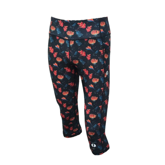 High Waist 3/4 Leggings - Bloom