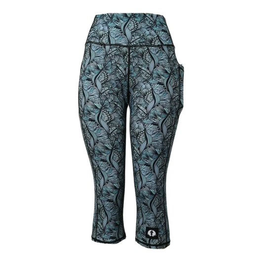 High Waist 3/4 Leggings - Fantasy Jungle