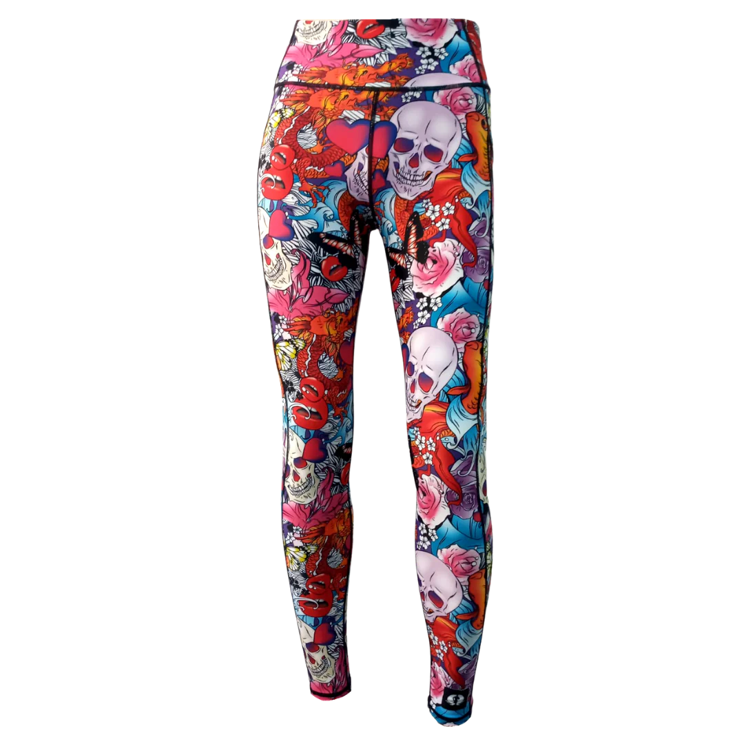 High Waist Full Length Leggings - Ed Hardy