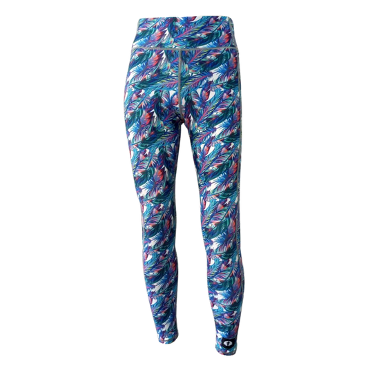 High Waist Full Length Leggings - Feathers