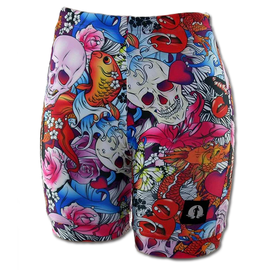 Funky Pants Classic Shorts - Ed Hardy edition featuring double stitched material with regular fit.