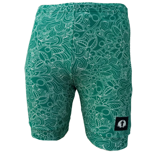 Funky Pants Classic Shorts - Fresh Green edition featuring double stitched material with regular fit.