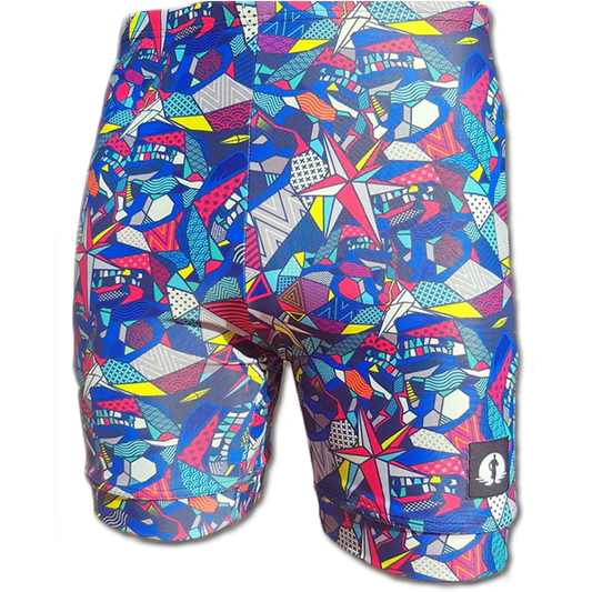 Funky Pants Classic Shorts - Jigsaw edition featuring double stitched material with regular fit.