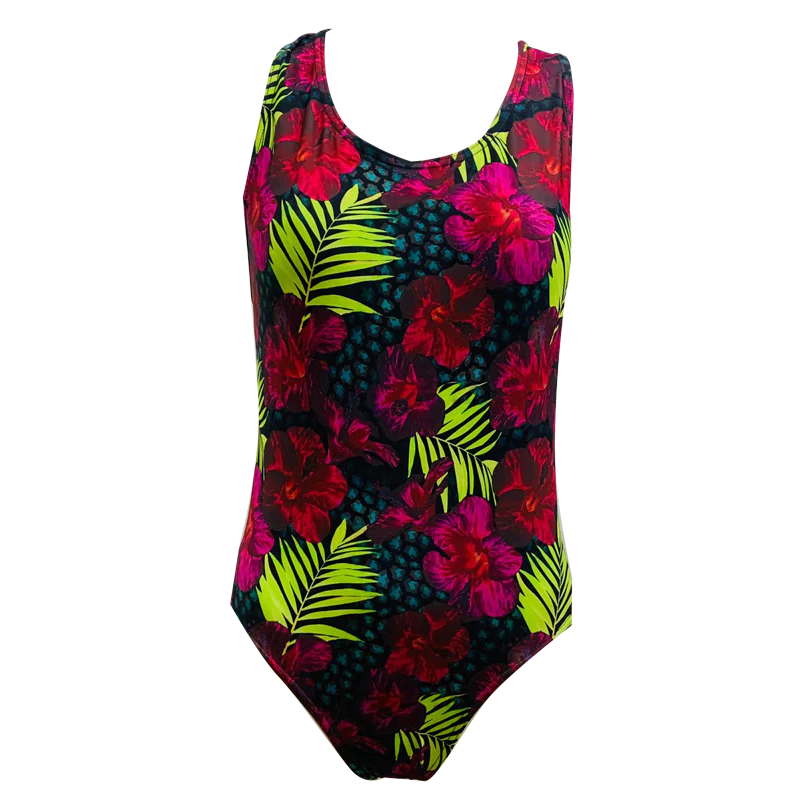 Funky Pants Full Piece Swimwear - Royalty edition with full coverage and racer back.