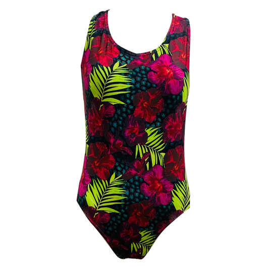 Funky Pants Full Piece Swimwear - Royalty edition with full coverage and racer back.