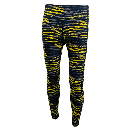 Funky Pants High Waist Full Length Leggings - Beezee edition featuring comfortable high waist fit with colourful material.