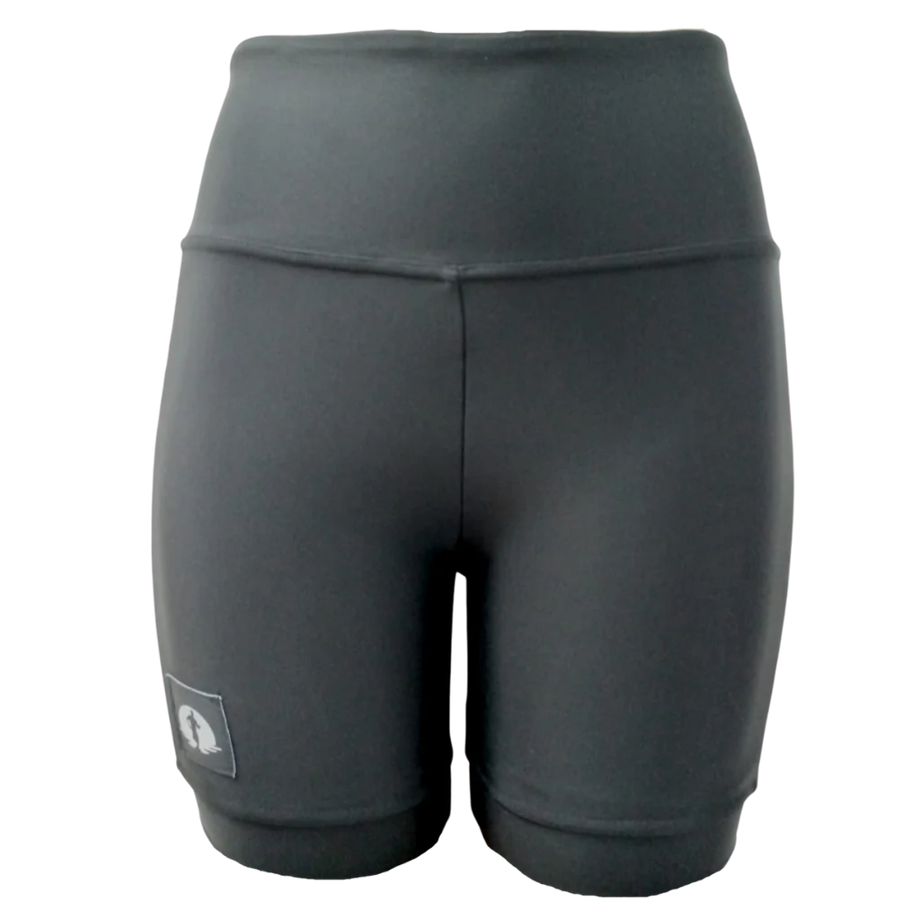 Funky Pants High Waist Shorts - Black edition featuring double stitched material with high waist fit.