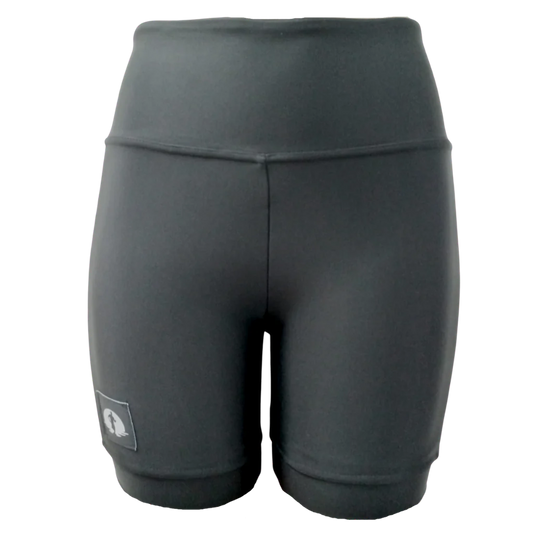 Funky Pants High Waist Shorts - Black edition featuring double stitched material with high waist fit.