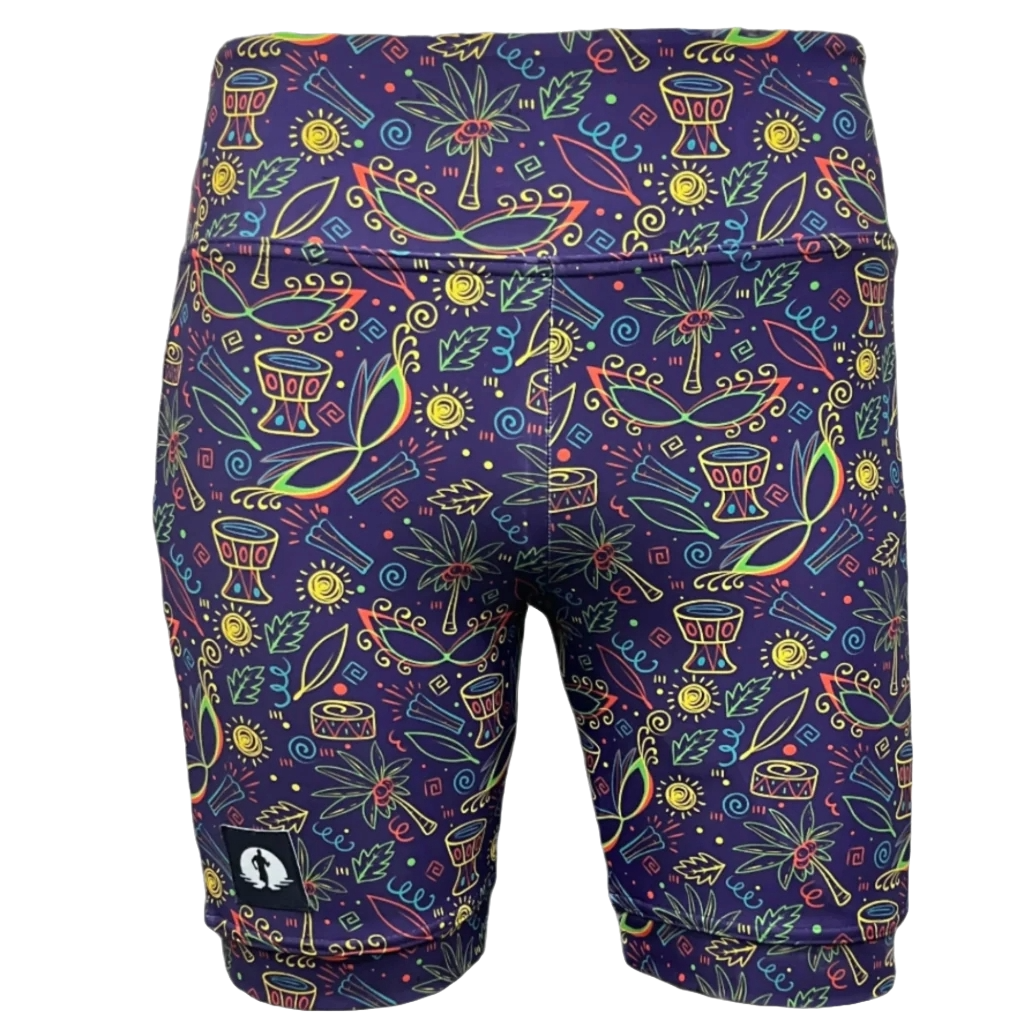 Funky Pants High Waist Shorts - Coco Rico edition featuring double stitched material with high waist fit.