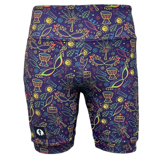 Funky Pants High Waist Shorts - Coco Rico edition featuring double stitched material with high waist fit.