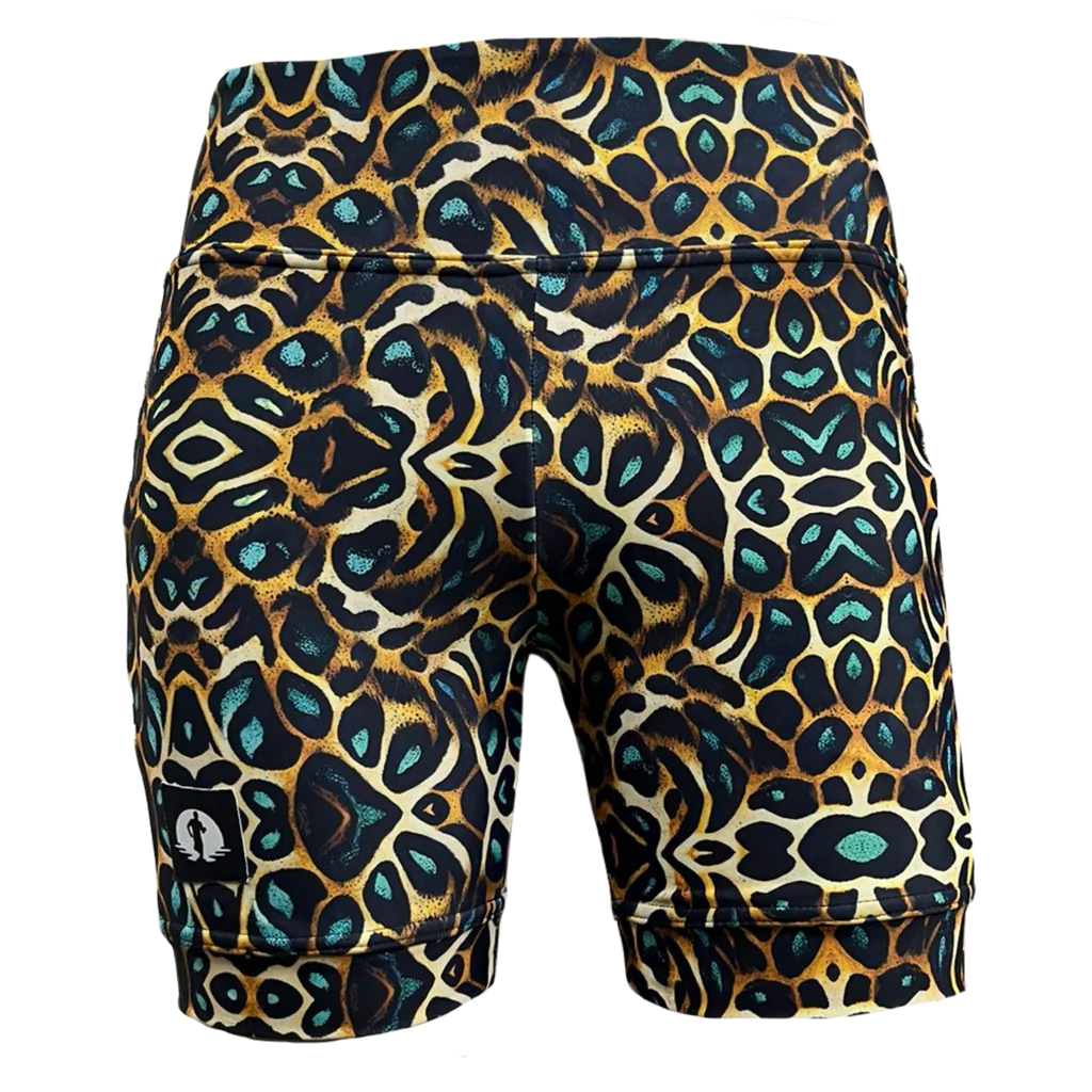 Funky Pants High Waist Shorts - Eye of the tiger edition featuring double stitched material with high waist fit.