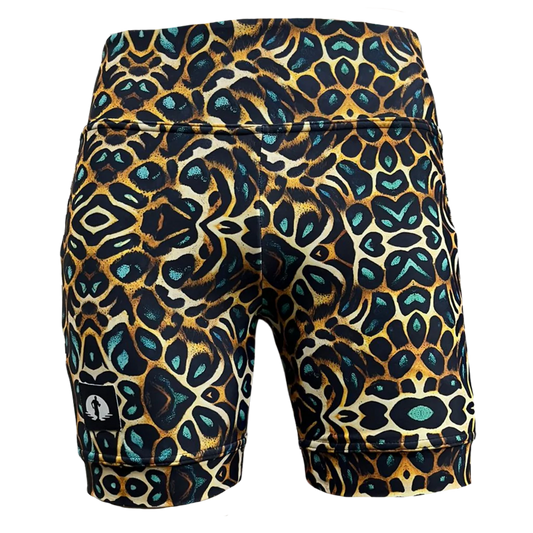 Funky Pants High Waist Shorts - Eye of the tiger edition featuring double stitched material with high waist fit.