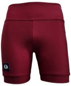 Funky Pants High Waist Shorts - Maroon edition featuring double stitched material with high waist fit.