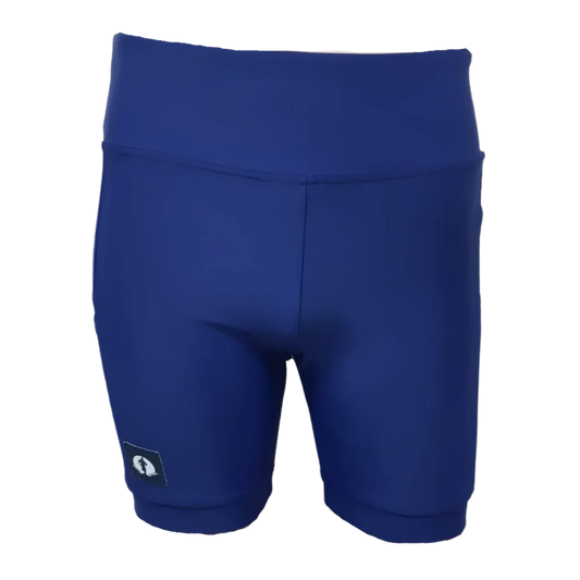 Funky Pants High Waist Shorts - Navy edition featuring double stitched material with high waist fit.