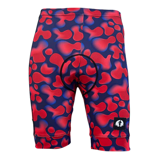Funky Pants Regular Fit Cycling Shorts - Lava edition with padded seat and colourful design