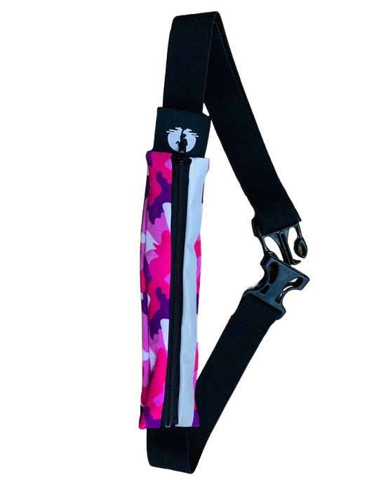 Funky Pants Running Belt - GI Jane edition featuring sip and reflective strip in colourful material.