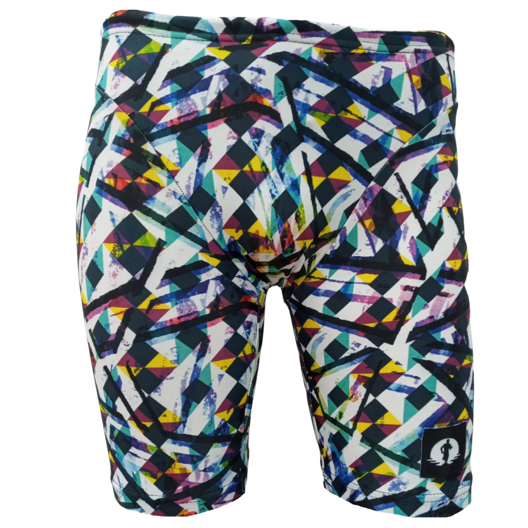 Funky Pants Jammer - Bright Geo edition with built in speedo.